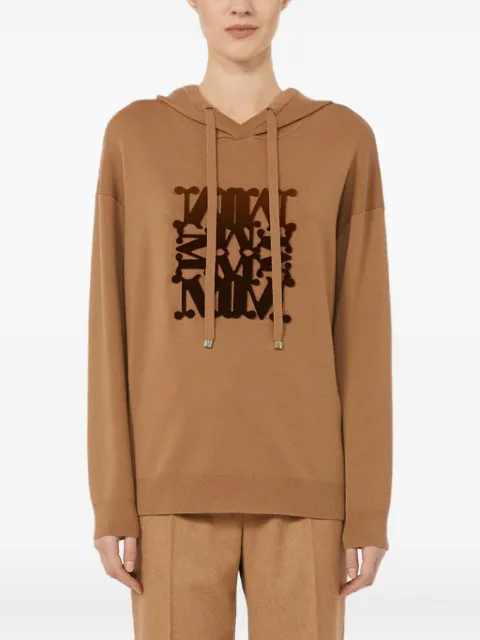 Max Mara hooded logo hoodie Brown 2521366222600
