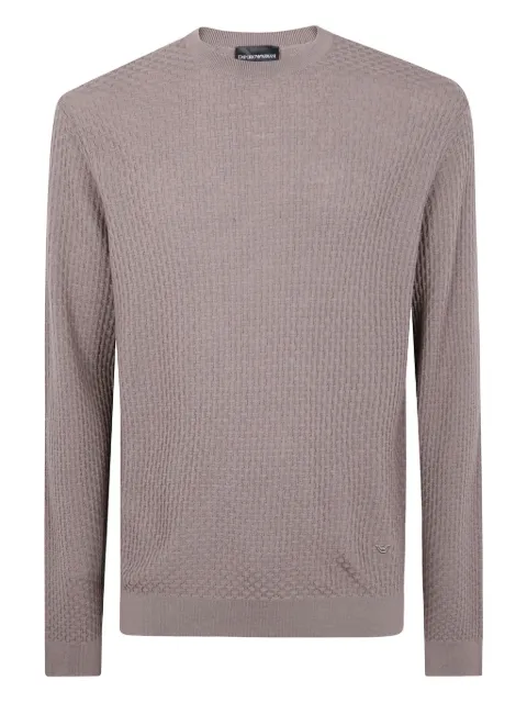 Emporio Armani textured sweater Purple EM002196AF13851