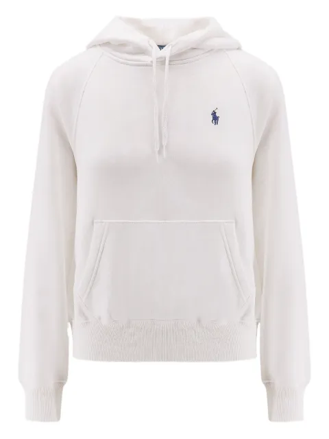 Polo Ralph Lauren logo-embroidered drawstring hoodie White 211971691002