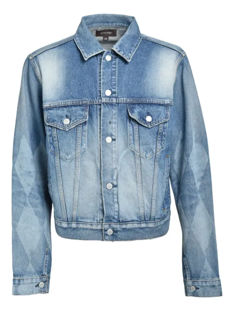 MASU diamond-pattern denim jacket Blue B25F9BL003IND