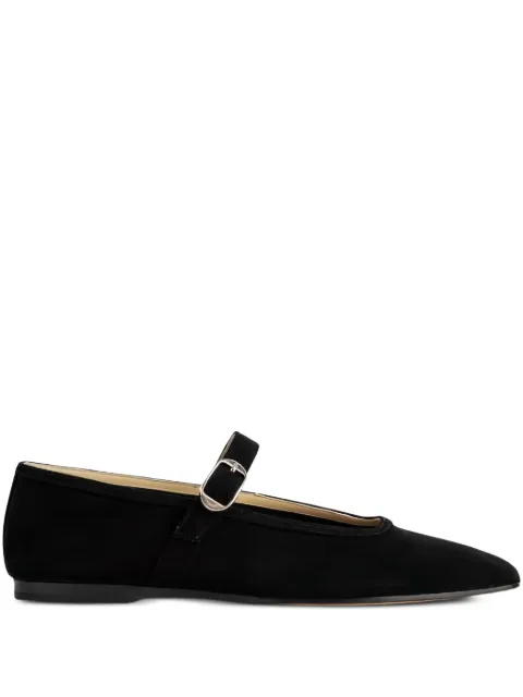 Le Monde Beryl buckle-fastening suede ballet flats Black BMJSUEBLABLACK