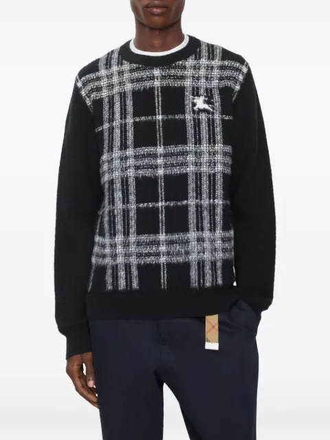Burberry check wool sweater Black 8115816