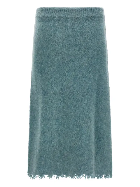 Jil Sander elastic-waistband knitted midi skirt Blue J40MA0173J14792441