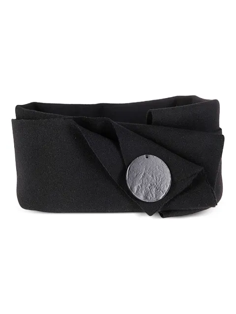 Maria Calderara appliqué-detail scarf Black 2U905N