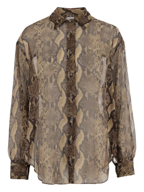 ASPESI python-print buttoned shirt Brown 5483G406P060331