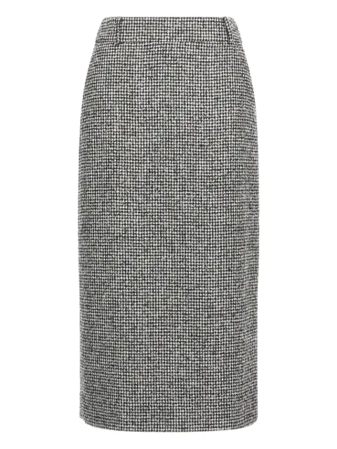 Ermanno Scervino houndstooth-pattern midi skirt White D472O711WGOP4700