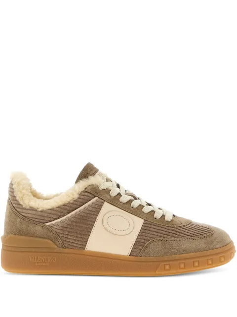Valentino Garavani Upvillage ribbed-velvet sneakers Brown WS0IL9AJI