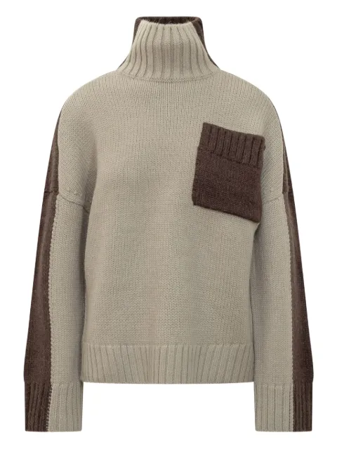 JW Anderson two-tone panelled sweater Brown KW1402YN0367