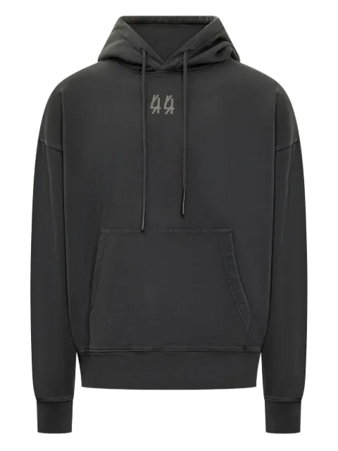 44 LABEL GROUP logo-print hoodie Black B0030576FA679