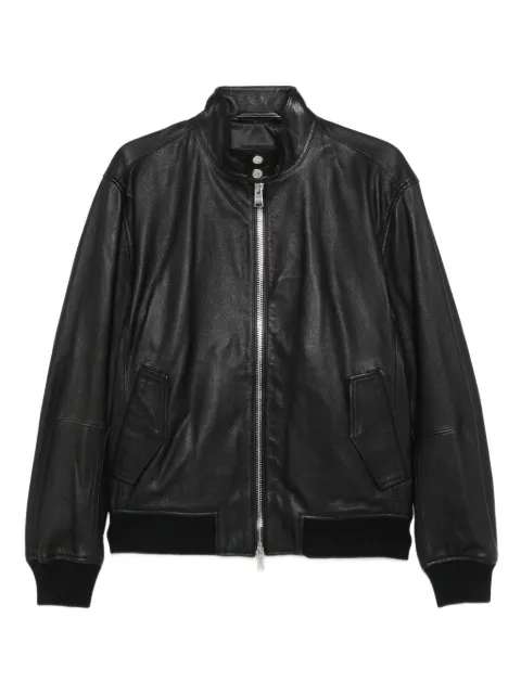 BOSS leather bomber jacket Black 50543899