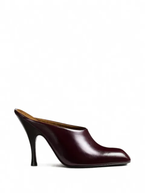 KHAITE leather heeled mules Brown F6027943531