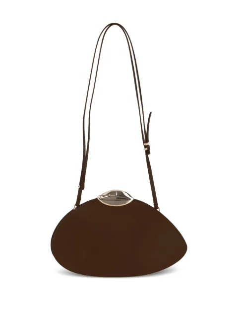 Benedetta Bruzziches leather clasp-closure shoulder bag Brown BELLEDEJOURMIDDLEHERAT