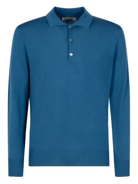 Canali buttoned polo shirt Blue C0017MK01149870