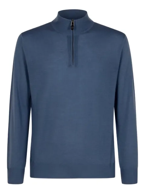 Canali high-neck half-zip sweater Blue C0015MK01149