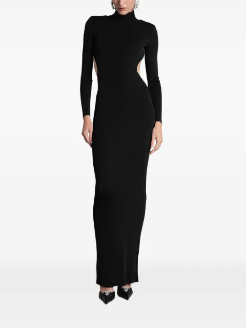 Self-Portrait ribbed maxi dress Black SC25007XB