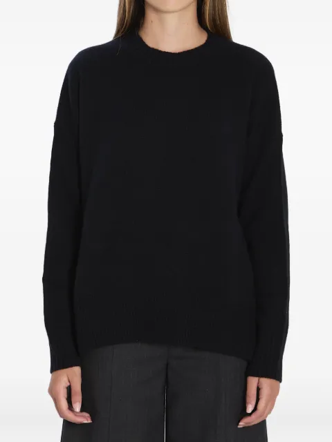 Allude ribbed crew-neck cashmere sweater Black 11151