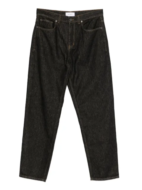 Les Deux topstitch straight-leg trousers Black 100433