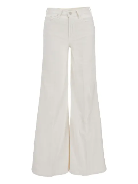 MOTHER logo-detail corduroy trousers Neutrals 10815618