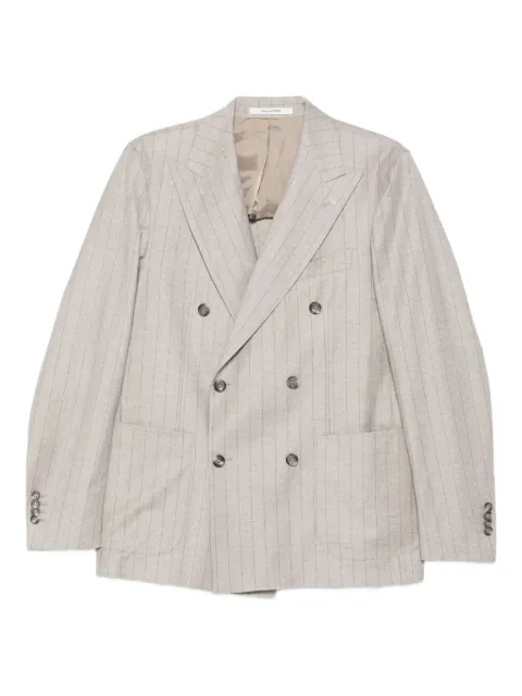 Tagliatore pinstripe double-breasted suit Neutrals 2SVS20K11AI150123