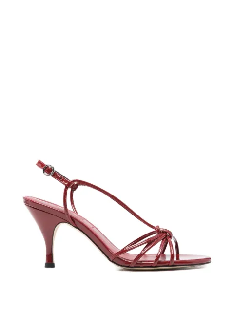 Aeyde Solange knotted strappy leather sandals Red A11HS0694005229126