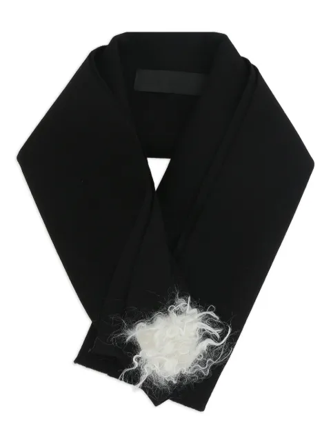 Maria Calderara faux-fur embellished neck scarf Black 2U904NZ91