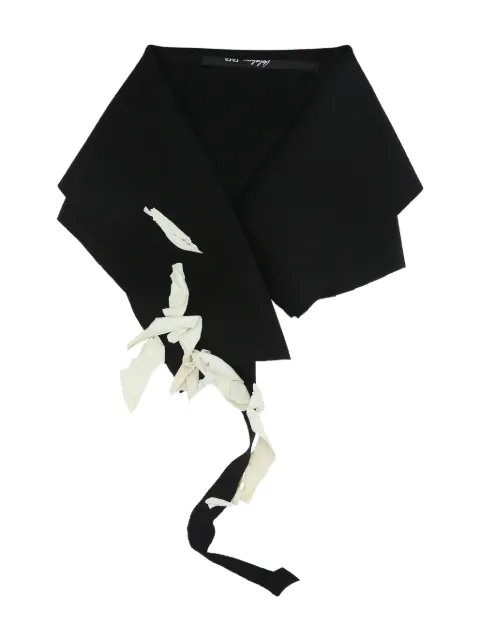 Maria Calderara snap-button closure contrasting-balloon fragments scarf Black 2U903N91