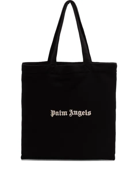 Palm Angels logo-embroidered tote bag Black PMNA07GF25FLE002