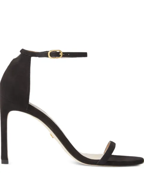 Stuart Weitzman 105mm Nudistsong double-strap sandals Black S2233SUE