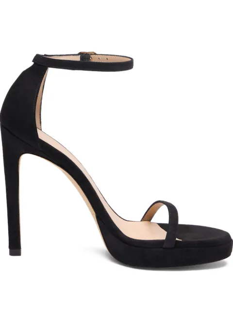 Stuart Weitzman 120mm Nudist Disco sandals Black S2542SUE