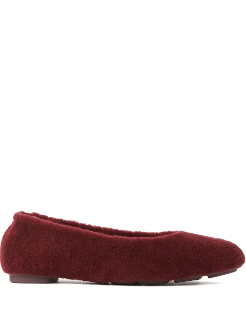 Stuart Weitzman Pirouette Super Chill shearling flat Red SC675SHL