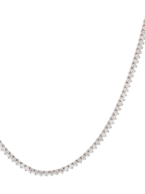 LB Exclusive 14K rose gold diamond tennis necklace Pink MF17072225