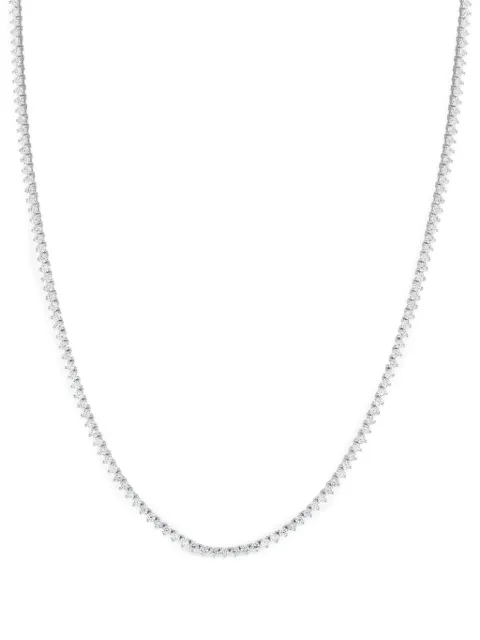 LB Exclusive 14K white gold diamond tennis necklace Silver MF15072225