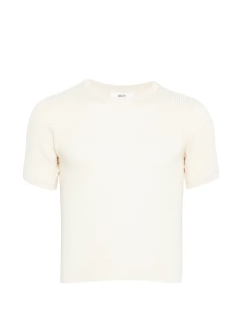 Rier round-neck T-shirt Neutrals KNW66FRSFINERIB