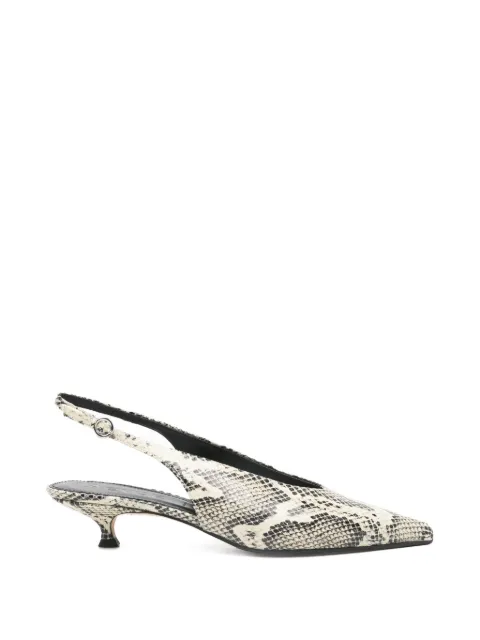 Aeyde Camila snake-print slingback pumps Neutrals A11PU0666006002126