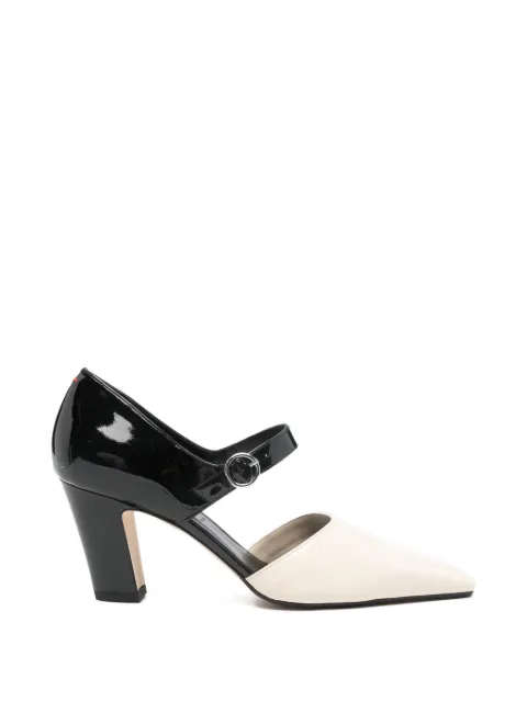 Aeyde Isidora duo-tone Mary-Jane pumps Black A11PU0678005029126