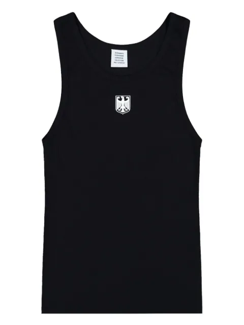 VETEMENTS eagle-emblem tank top Black MH76TT320B