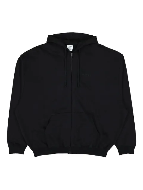 VETEMENTS zip-up logo hoodie Black UH76ZU100B
