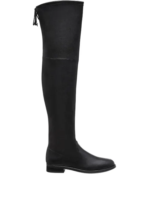 Stuart Weitzman 40mm Lowland almond-toe over-the-knee boots Black SG130SRL