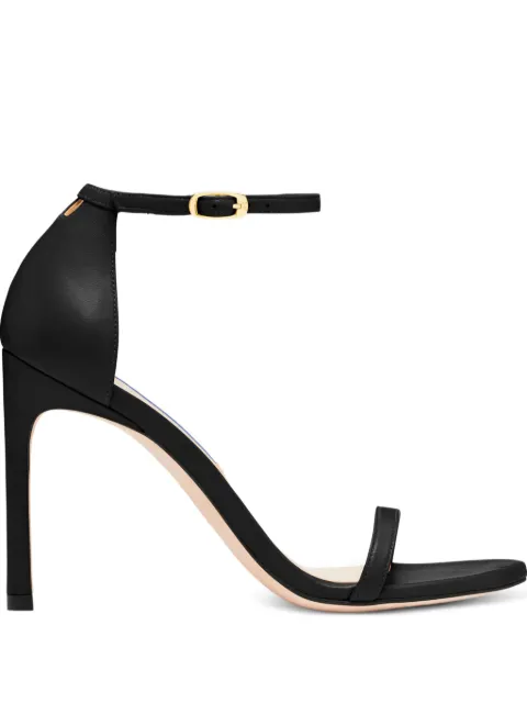 Stuart Weitzman 105mm leather sandals Black S6755SMO