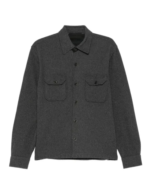 Prada Pre-Owned 1990s button-fastening flap-pocket jacket Grey PR350ZA