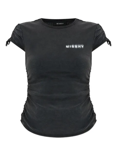 MISBHV drawstring-sleeve T-shirt Black 251W101