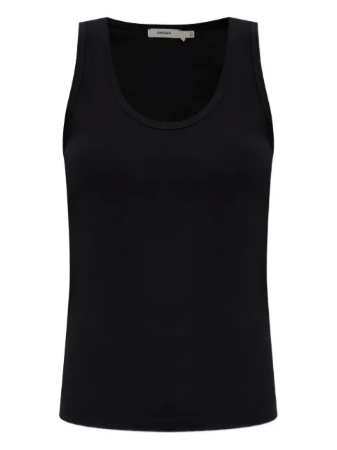 Pangaia scoop-neck cotton top Black 10002575