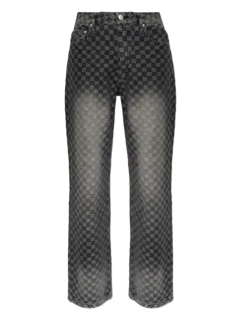 MISBHV monogram-check jeans Black 251W303