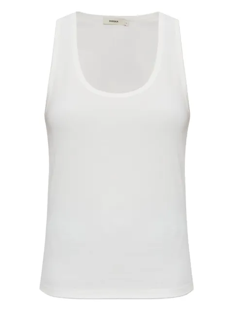 Pangaia scoop-neck cotton tank top White 10002575
