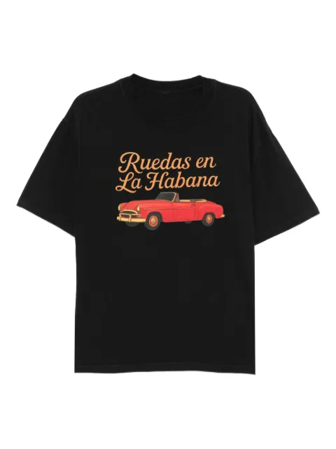 Melt graphic-print cotton T-shirt Black MS5015