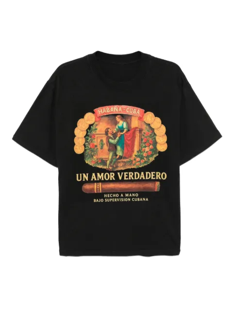 Melt graphic-print cotton T-shirt Black MS5014