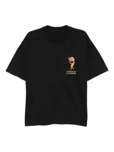 Melt graphic-print T-shirt Black MS5012