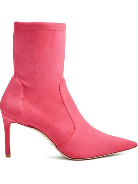 Stuart Weitzman 85mm stretch bootie Pink SB658SUS