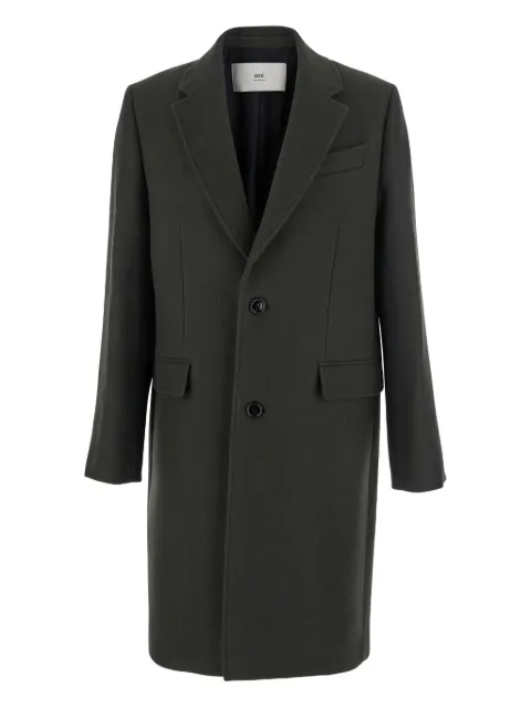 AMI Paris single-breasted coat Grey HCO010WV0078020