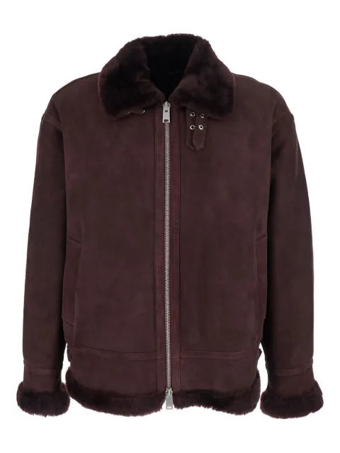 Arma Sano suede shearling-lined jacket Red 110G25602505